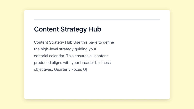 Preview of Editorial Calendar template