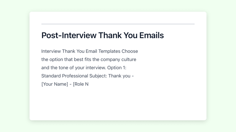 Preview of Interview Thank You template