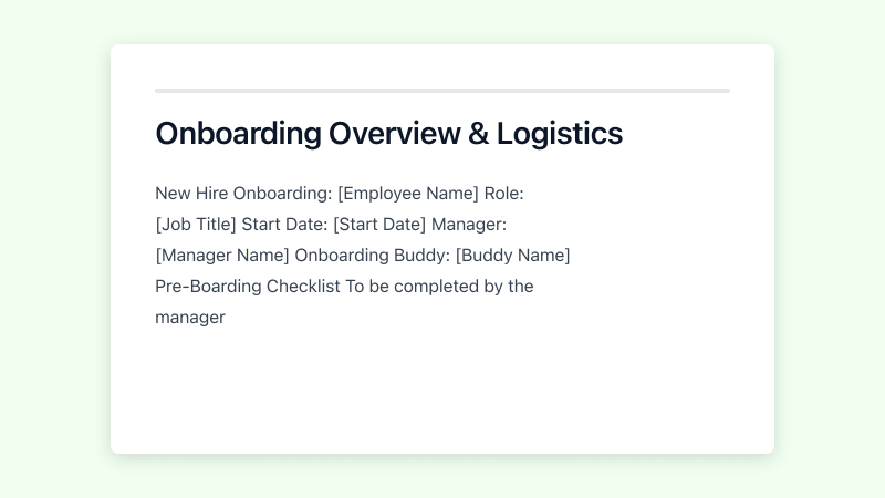 Preview of Onboarding Plan template